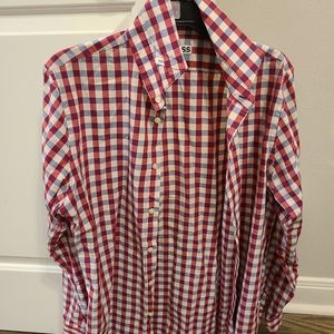 Blue and red checkered express dress shirt medium.